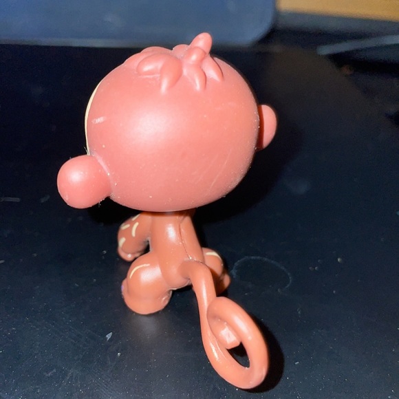 Littlest Pet Shop #485 Brown Monkey Blue Teardrop Eyes LPS - Picture 4 of 5